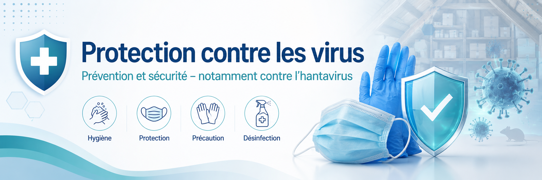 Hantavirus : prévention, gants et masques de protection